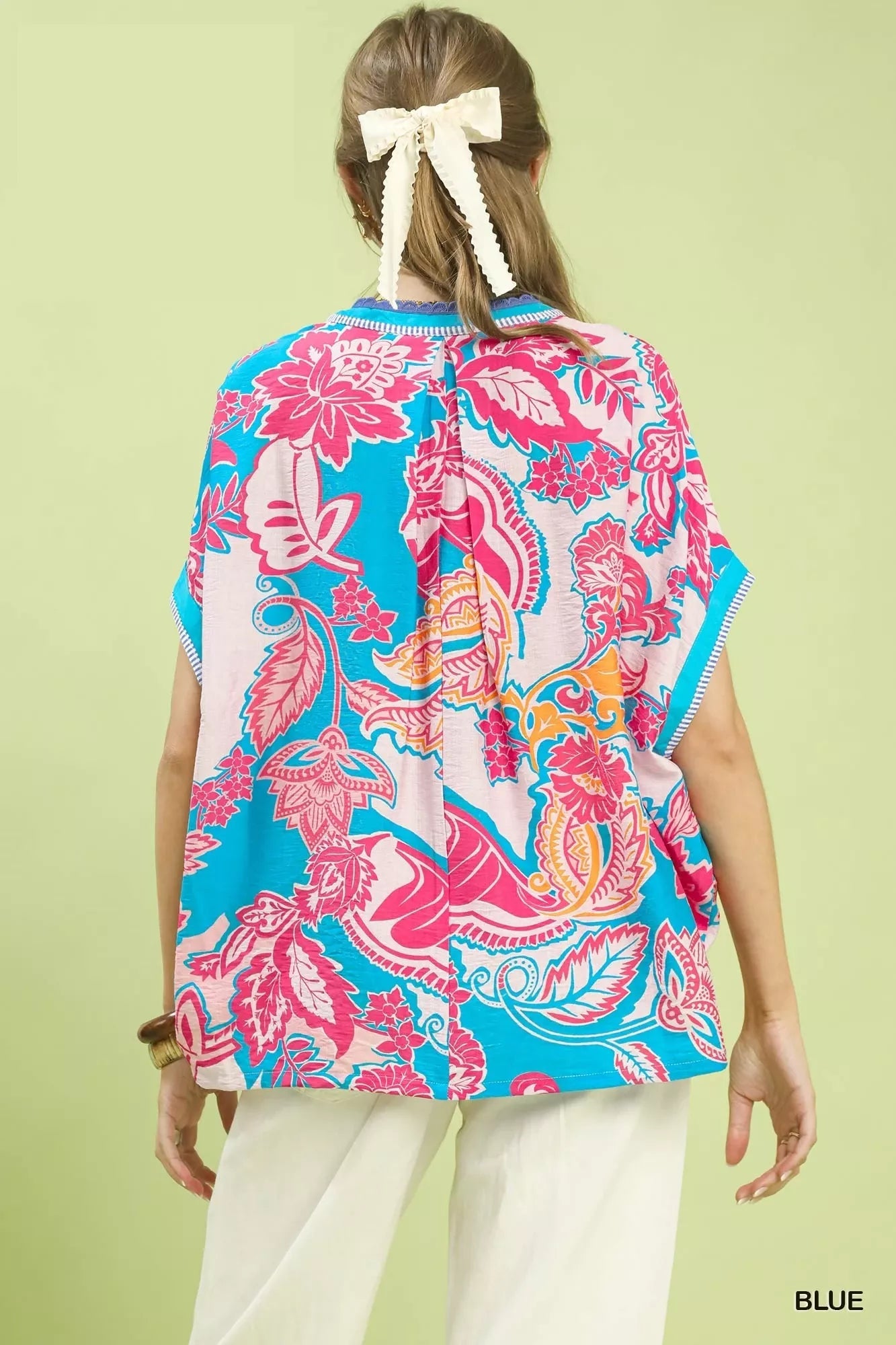 Umgee Abstract Print Oversized Top - NORIVE