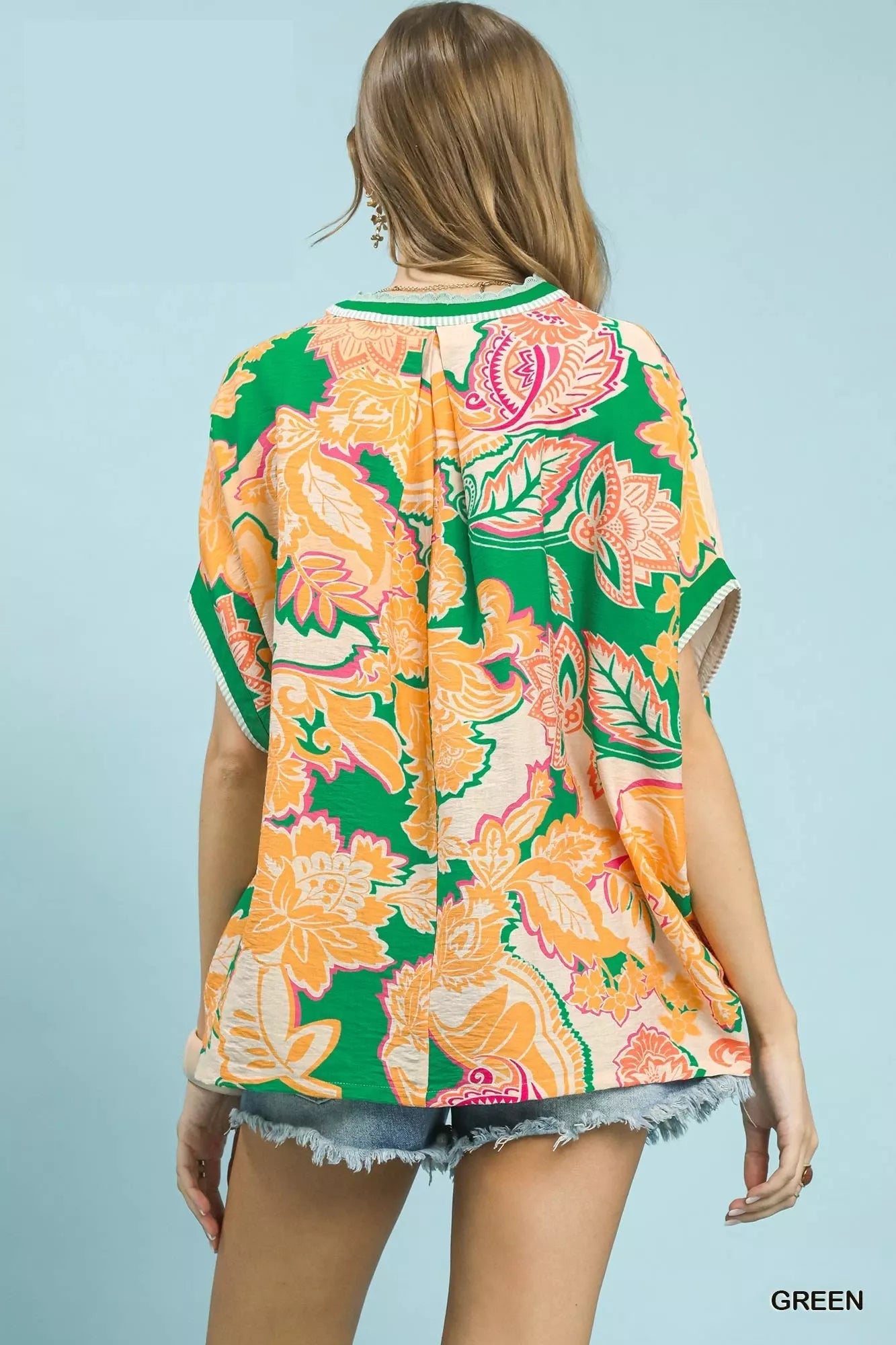 Umgee Abstract Print Oversized Top - NORIVE