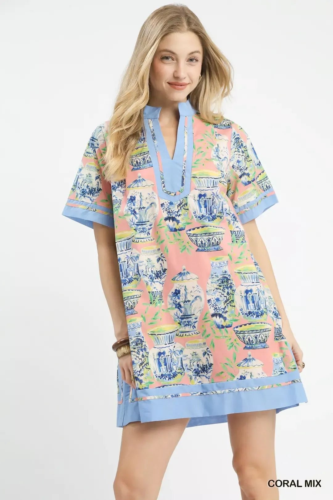 Umgee Mix Abstract Print Mini Dress - NORIVE