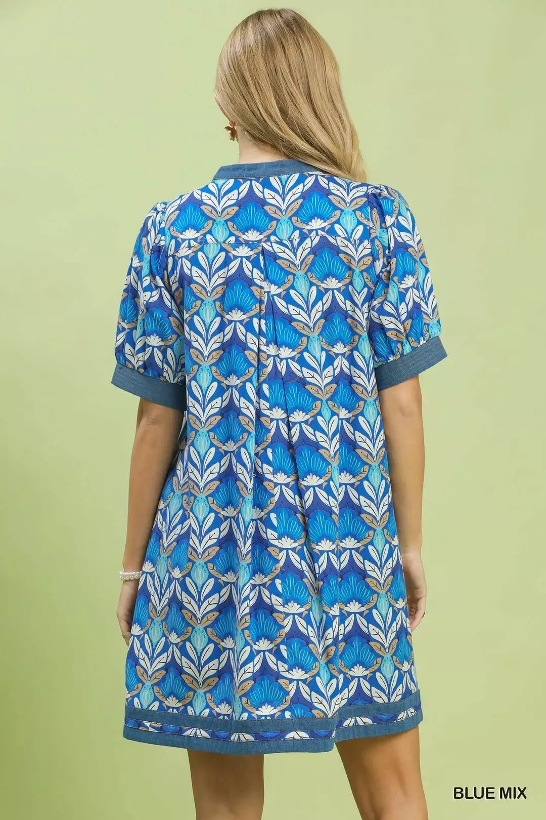 Umgee Mix Tile Print Mini Dress - NORIVE