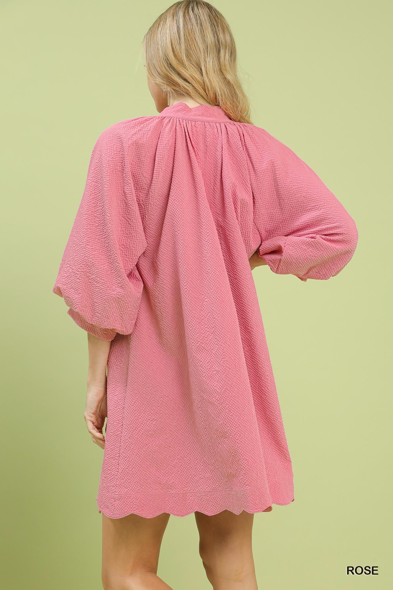 Umgee Textured Pocket Mini Dress - NORIVE